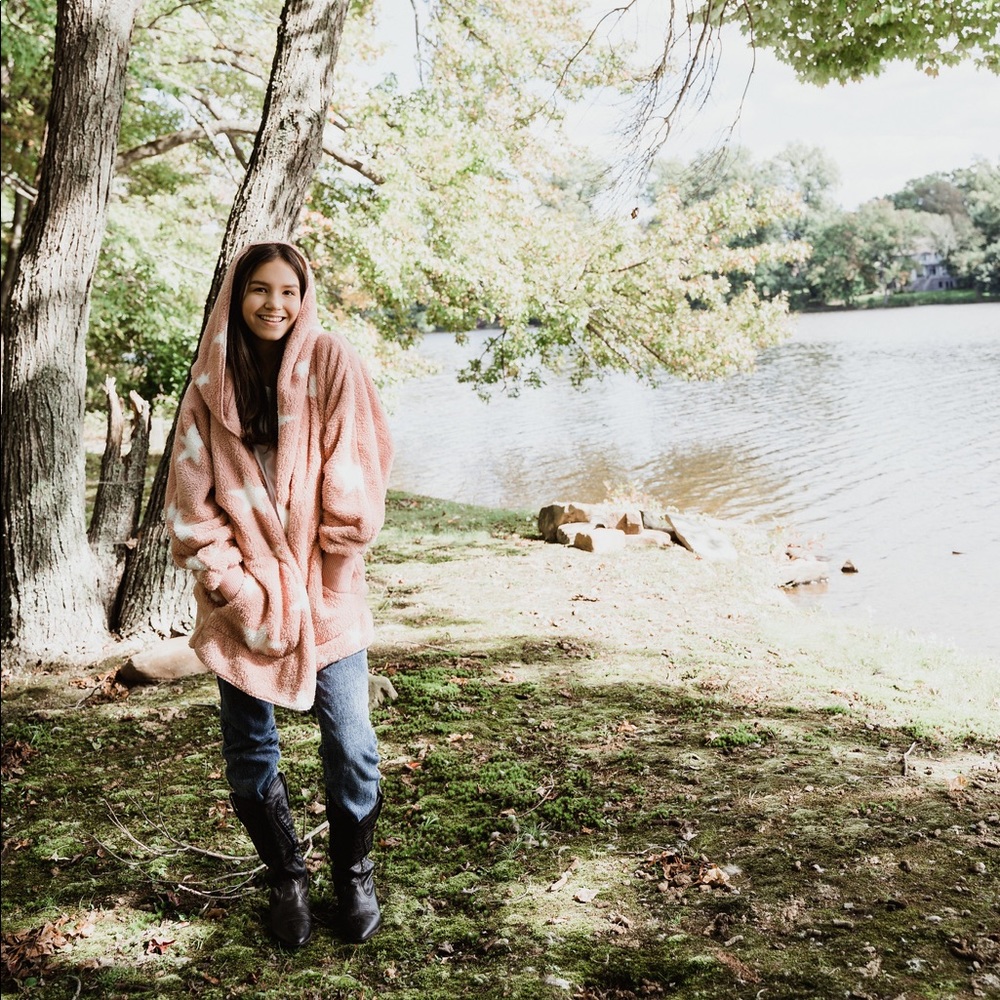 Open Face Fleece Coat